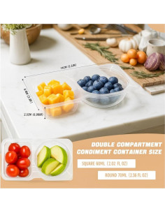 20 Contenedores Reutilizables para Snacks Blacksof 135ml 2