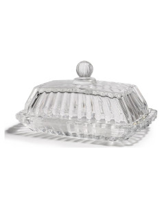 Plato para Mantequilla con Tapa Mamalucky 16.5x8.6cm Vidrio