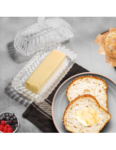 Plato para Mantequilla con Tapa Mamalucky 16.5x8.6cm Vidrio 2