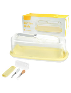 Plato de Mantequilla de Vidrio con Tapa LAGAHs 19.1x18cm