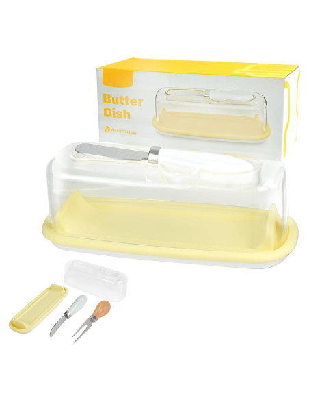 Plato de Mantequilla de Vidrio con Tapa LAGAHs 19.1x18cm