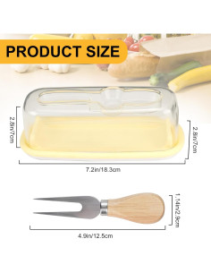 Plato de Mantequilla de Vidrio con Tapa LAGAHs 19.1x18cm 2