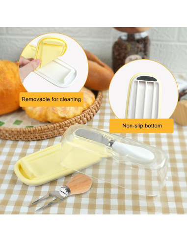 Plato de Mantequilla de Vidrio con Tapa LAGAHs 19.1x18cm