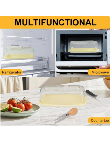 Plato de Mantequilla de Vidrio con Tapa LAGAHs 19.1x18cm