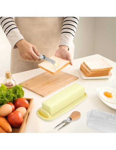 Plato de Mantequilla de Vidrio con Tapa LAGAHs 19.1x18cm