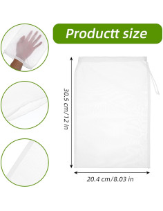 6 Bolsas de Leche de Nueces IANFAN 30.5x20.4 cm Nylon Reutilizables 2