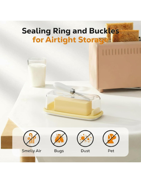 Plato para Mantequilla con Tapa Elegant Aura 2025 - Hermético 12.7 cm