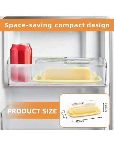 Plato para Mantequilla con Tapa Elegant Aura 2025 - Hermético 12.7 cm