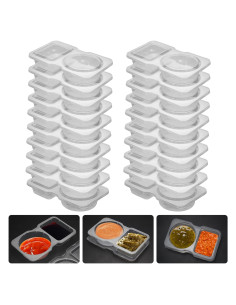 20 Contenedores Reutilizables UVHJ para Snacks y Salsas