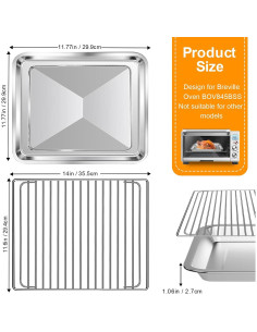 Juego de bandeja y rejilla para freidora de aire Breville BOV845BSS 2