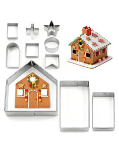 Juego de 10 Cortadores de Galletas Casa de Jengibre YomiFamily