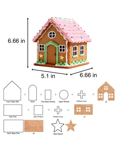 Juego de 10 Cortadores de Galletas Casa de Jengibre YomiFamily