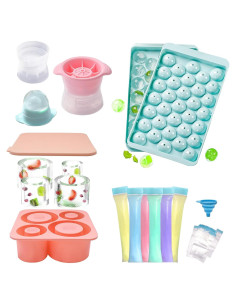 Set de 4 Moldes de Silicona para Hielo EYIUOPT - Rosa