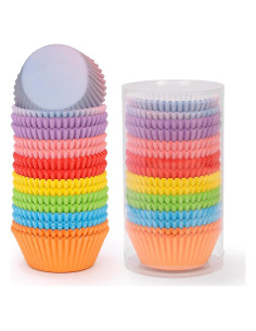 Forros para Cupcakes Estándar SKIDEC 400 Piezas Arcoíris