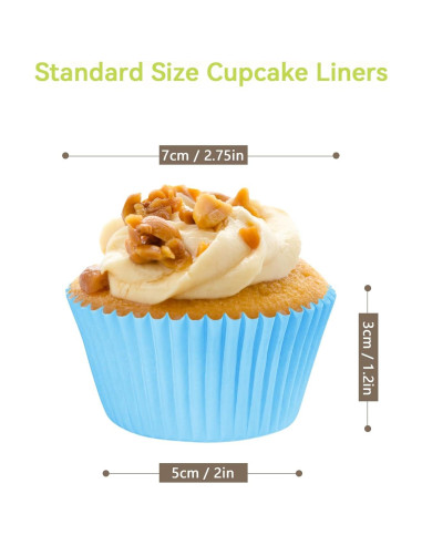 Forros para Cupcakes Estándar SKIDEC 400 Piezas Arcoíris