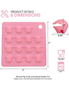 Soporte de Silicona Cerdo Exultimate Antideslizante 17.78 cm 2