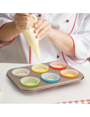 Forros para Cupcakes Estándar SKIDEC 400 Piezas Arcoíris