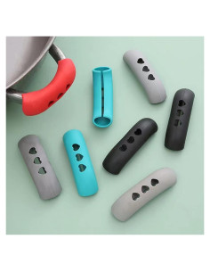 6 Fundas de Silicona para Mango de Sartén IHEOJAOC Resistente al Calor