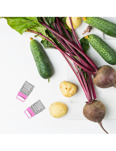 6 Ralladores de Queso Acero Inoxidable TOPPERFUN 4 Lados