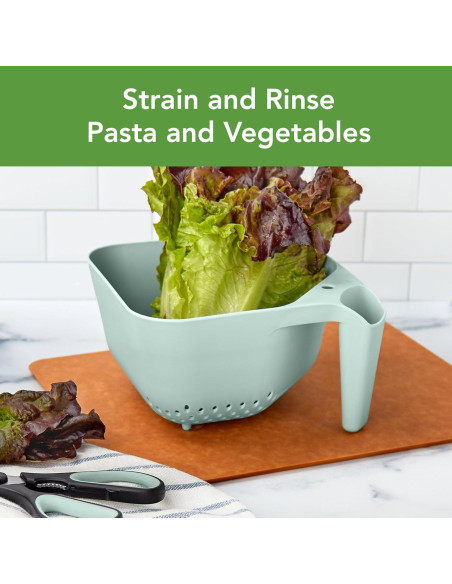 Colador Tovolo 3 Qt Libre de BPA Niebla Azul para Pasta y Verduras