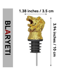 Vertedor de Vino León Dorado BLARYETI - Sin Goteo 3.5x10cm 2