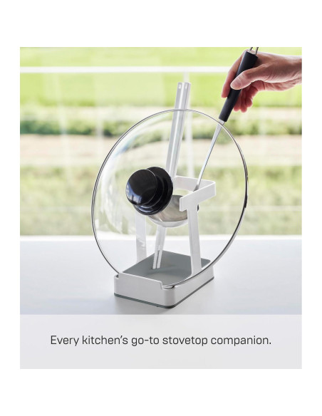 Soporte Organizador de Cocina Yamazaki Home Plate - Silicona y Polipropileno