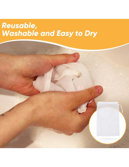 Paquete de 6 bolsas de colar de leche de nuez Yolev 24x36 cm