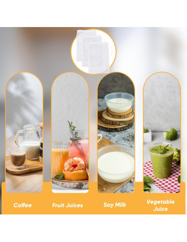 Paquete de 6 bolsas de colar de leche de nuez Yolev 24x36 cm