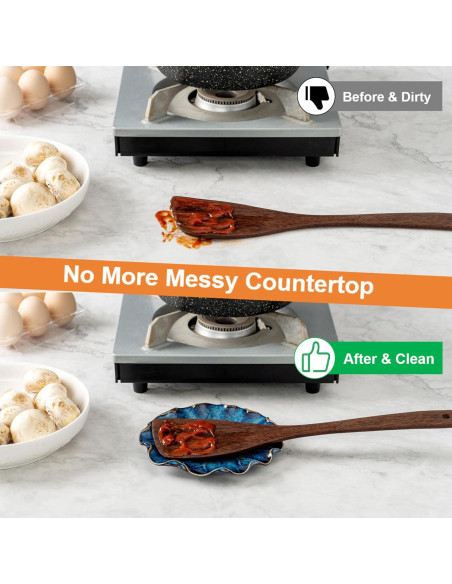 Soporte para Cucharas Cerámico SHIDACHENG Azul Gradiente 14.5cm