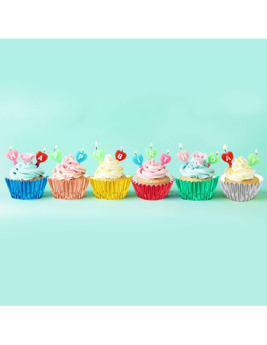 Forros de Papel para Cupcakes Sumind 400 Piezas 10 Colores