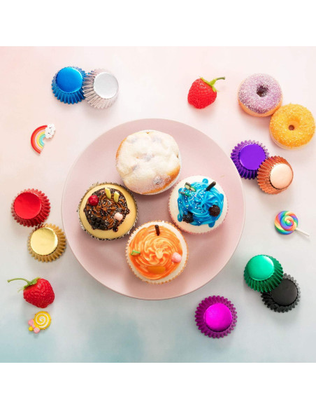 Forros de Papel para Cupcakes Sumind 400 Piezas 10 Colores