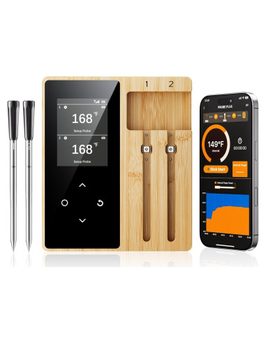 Termómetro de Carne Inalámbrico Newise con 2 Probetas Bluetooth