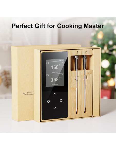 Termómetro de Carne Inalámbrico Newise con 2 Probetas Bluetooth