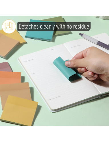 Notas Adhesivas Mr. Pen 7.62cm x 7.62cm, 12 Blocs, 600 Hojas