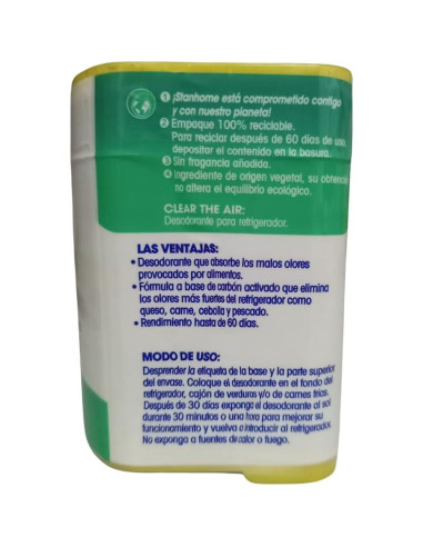 Desodorante para Refrigerador Stanhome 4 Pcs Carbón Activado