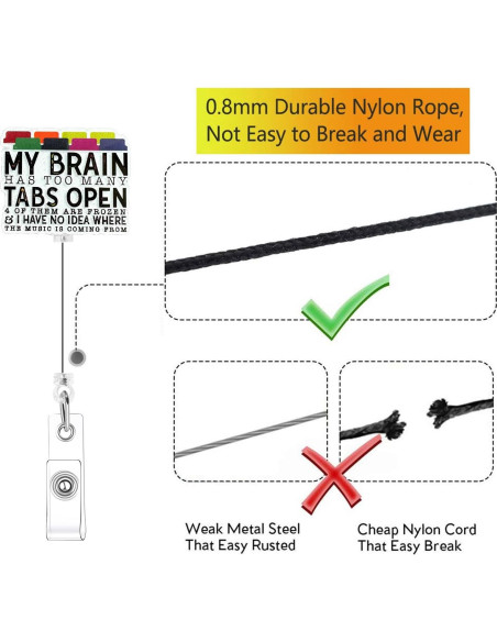 Portabotones Retráctil Bellrela con Clip de Cocodrilo 73.94cm