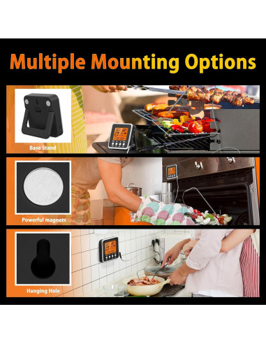 Termómetro Digital de Carne Timloon con Pantalla LCD y Temporizador