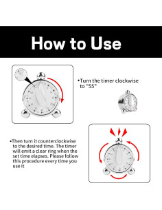 Temporizador Mecánico YAFIYGI 60 Minutos Visual Sin Baterías 2
