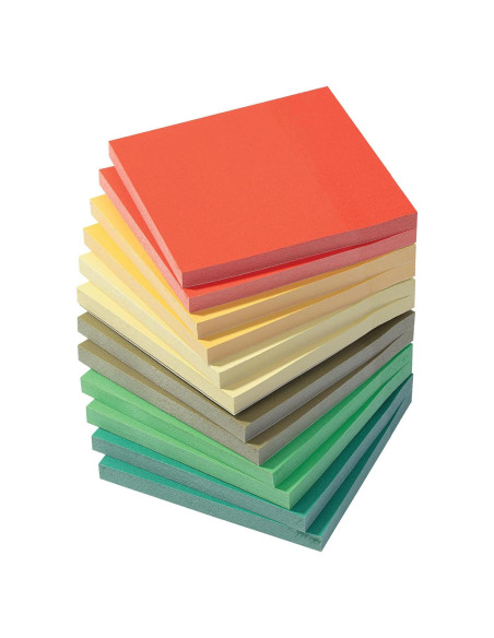 Notas Adhesivas Mr. Pen 7.62cm Cuadradas 600 Hojas Colores Retro