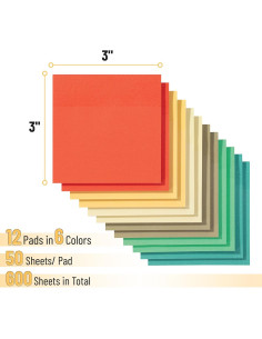 Notas Adhesivas Mr. Pen 7.62cm Cuadradas 600 Hojas Colores Retro 2