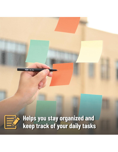 Notas Adhesivas Mr. Pen 7.62cm Cuadradas 600 Hojas Colores Retro