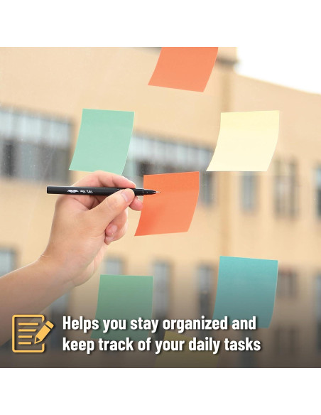 Notas Adhesivas Mr. Pen 7.62cm Cuadradas 600 Hojas Colores Retro