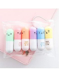 Set de 6 Mini Marcadores Fluorescentes VANVENE - Multicolor 2