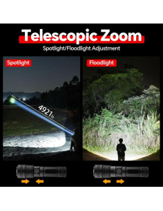 Linterna LED KINQILIN S2107 Recargable 3400mAh IP67 3 Modos 2