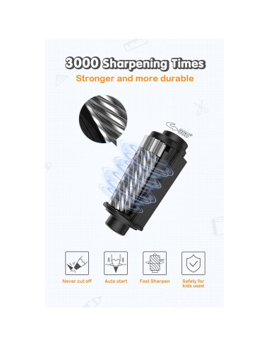 Sacapuntas eléctrico RIYO 246g para lápices 6-8mm