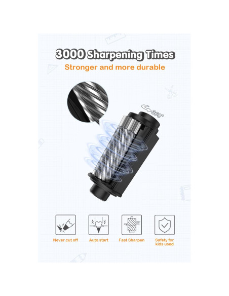 Sacapuntas eléctrico RIYO 246g para lápices 6-8mm