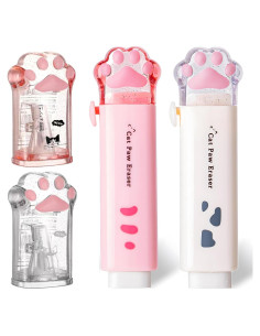 Juego de Papelería Kawaii PANDENNER 4 Piezas Rosa