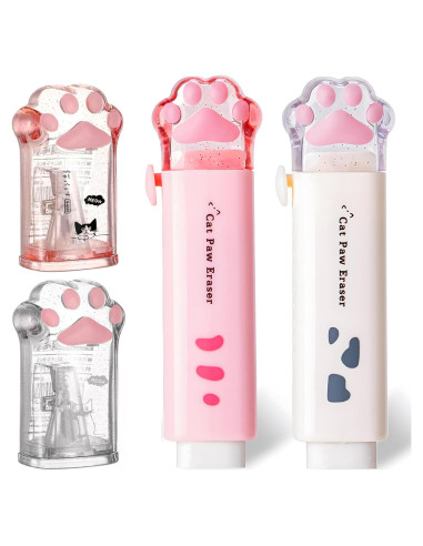 Juego de Papelería Kawaii PANDENNER 4 Piezas Rosa