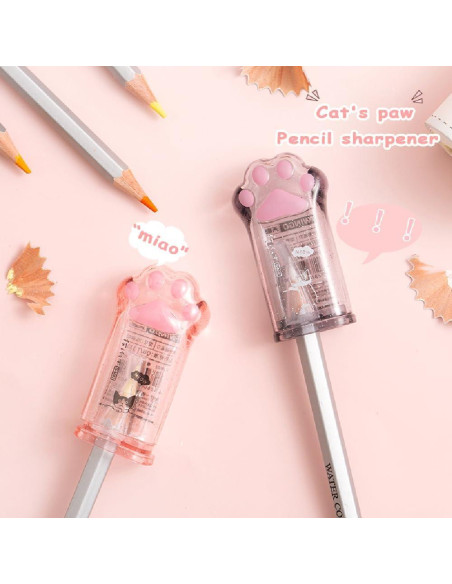 Juego de Papelería Kawaii PANDENNER 4 Piezas Rosa