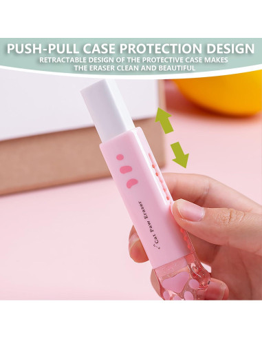 Juego de Papelería Kawaii PANDENNER 4 Piezas Rosa